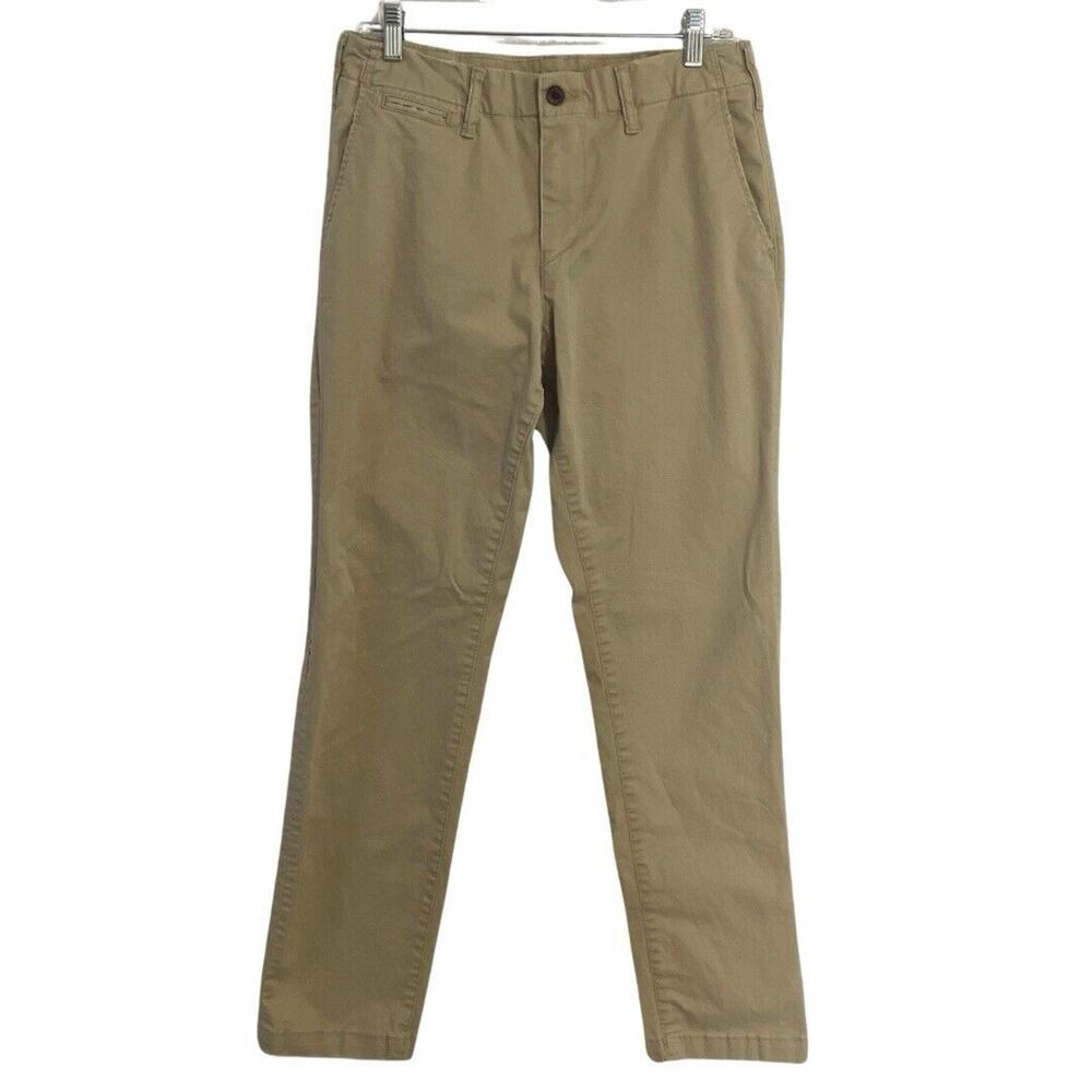 American Eagle ORIGINAL STRAIGHT LIVED IN KHAKI Pants Men’s 30x34 Tan FLEX - Picture 1 of 12